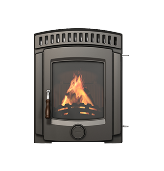 Inset wood burning cast iron fireplace I15