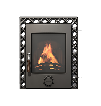 Inset wood burning cast iron fireplace I16
