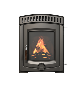 Inset wood burning cast iron fireplace I18