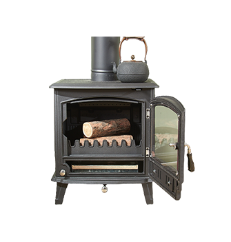 Freestanding wood burning cast iron stove T1208